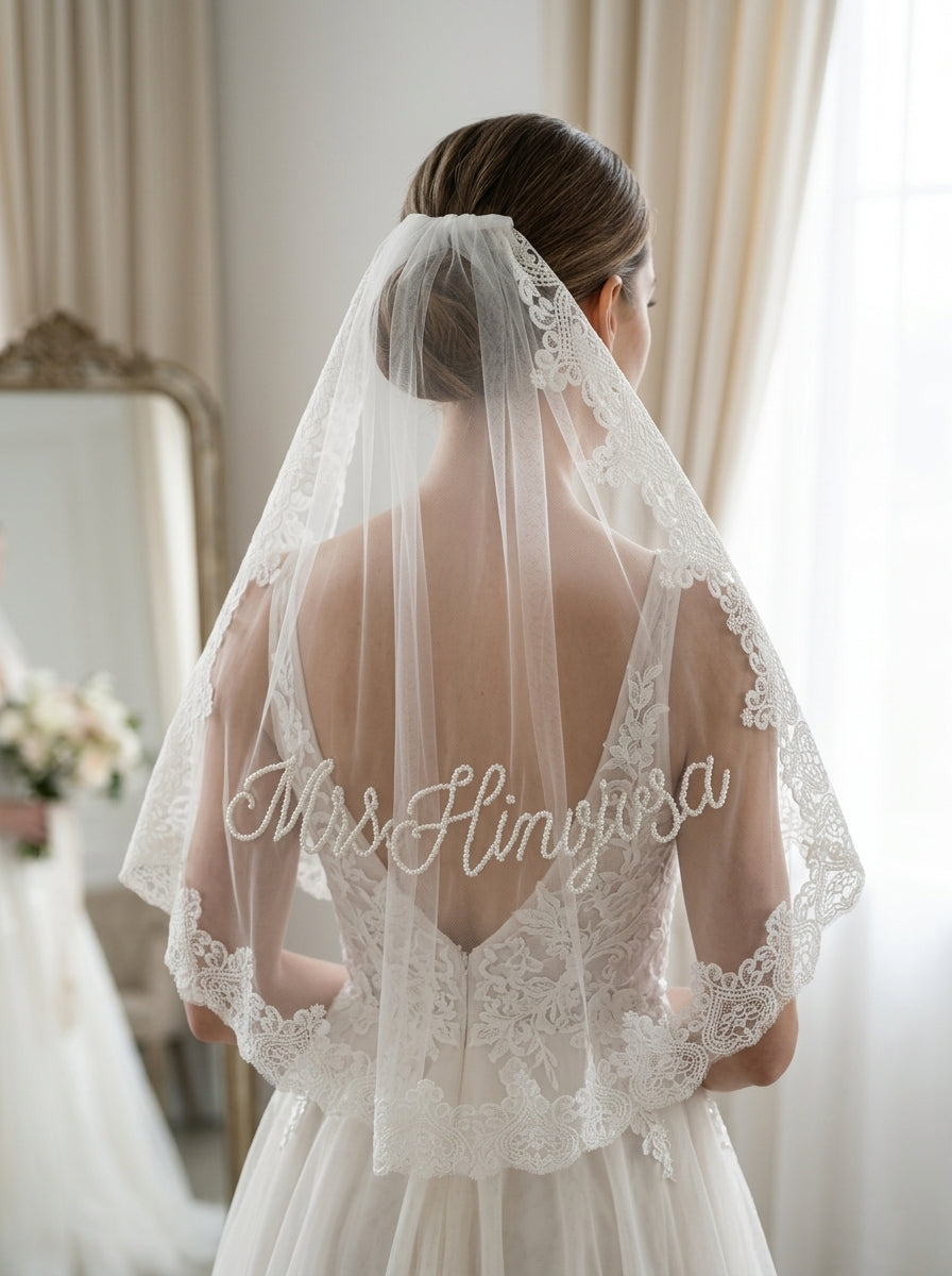 Lace Border Cathedral Veil