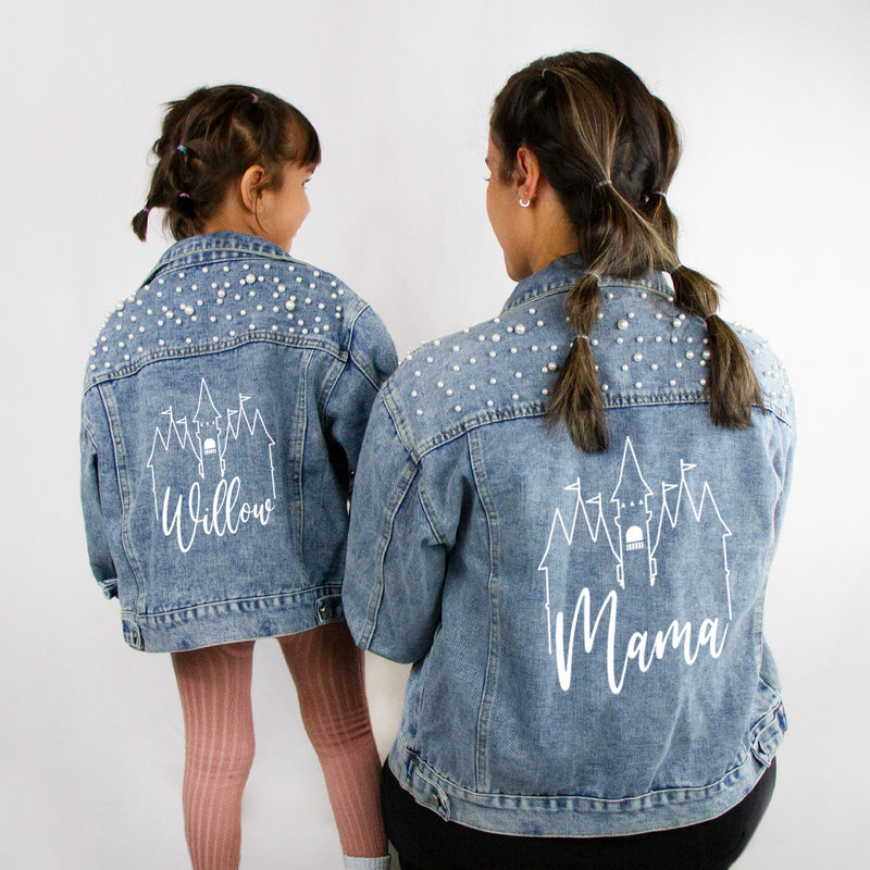 (Blue Pearl) Theme Park Kids Denim Jacket