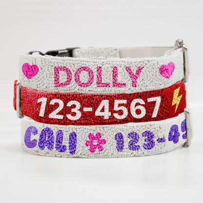 Custom Seed Bead Dog Collar