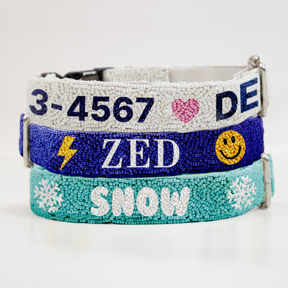 Custom Seed Bead Dog Collar