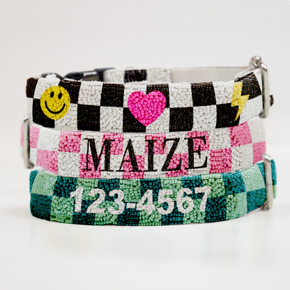 Custom Seed Bead Dog Collar