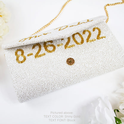 Bridal Envelope Beaded Clutch