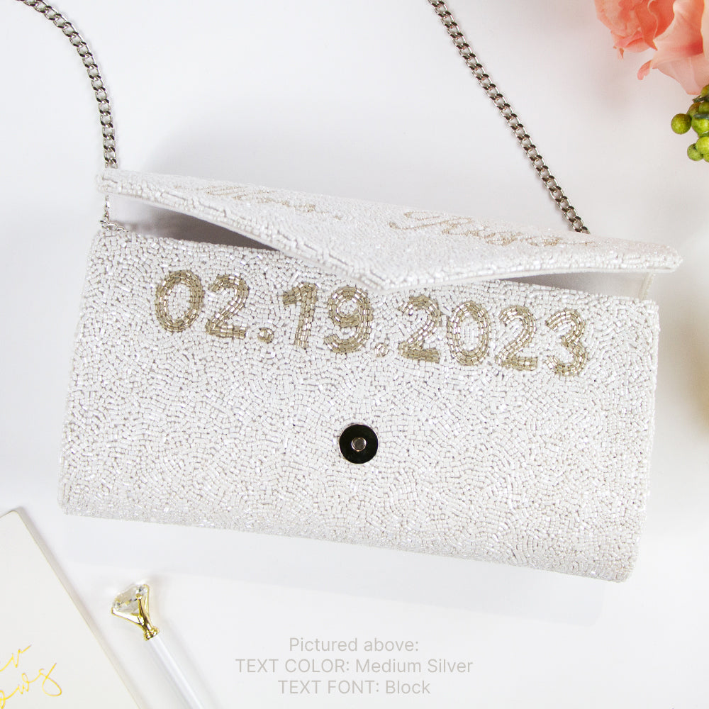 Bridal Envelope Beaded Clutch