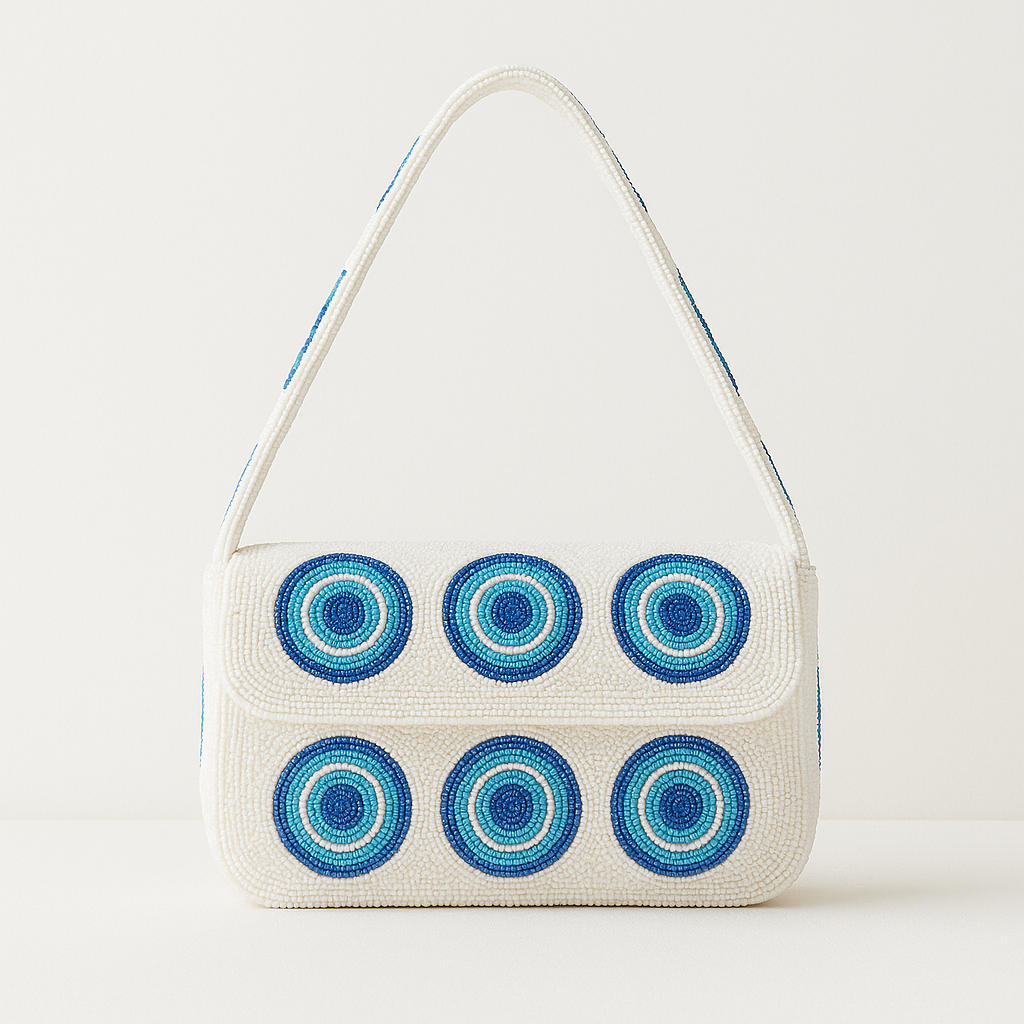 Evil Eye Beaded Luxe Bag