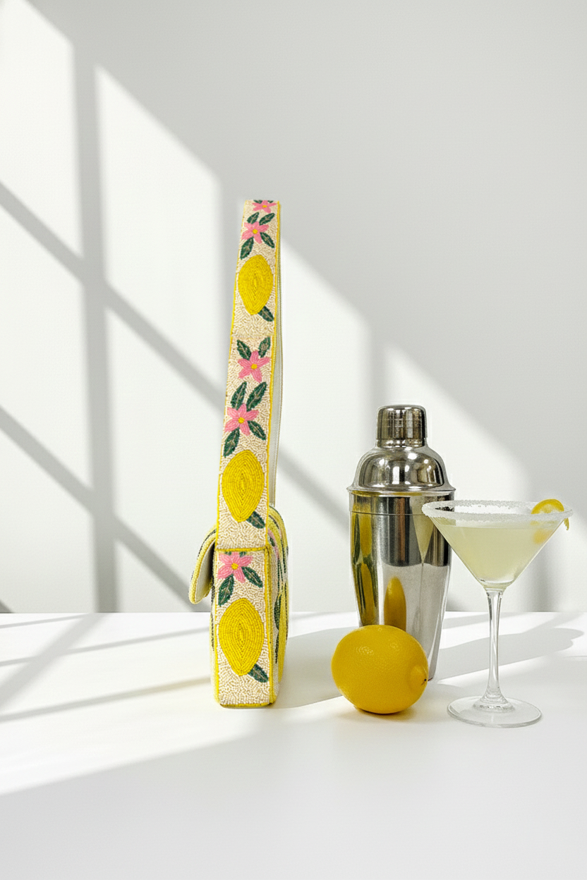 Golden Lemon Luxe Clutch