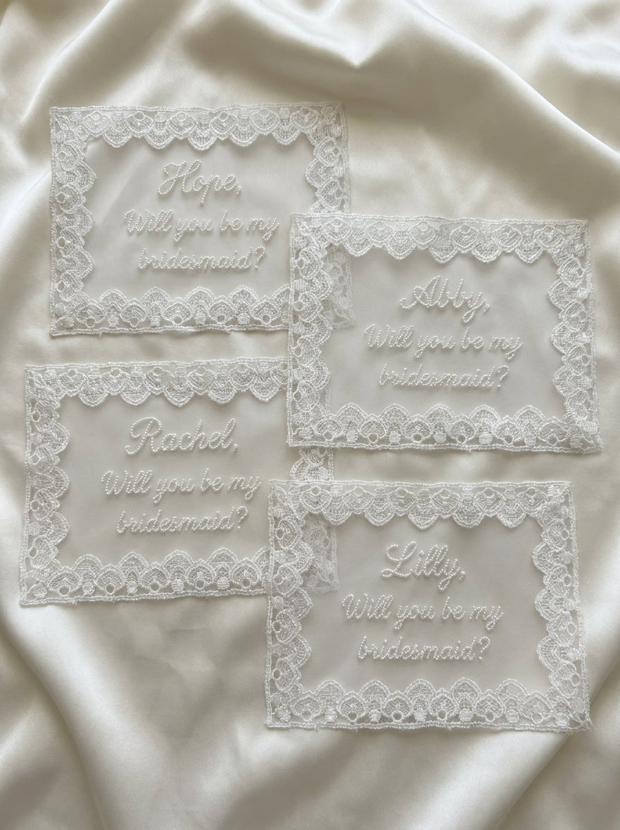 Personalized Bridesmaid Tulle Invitation