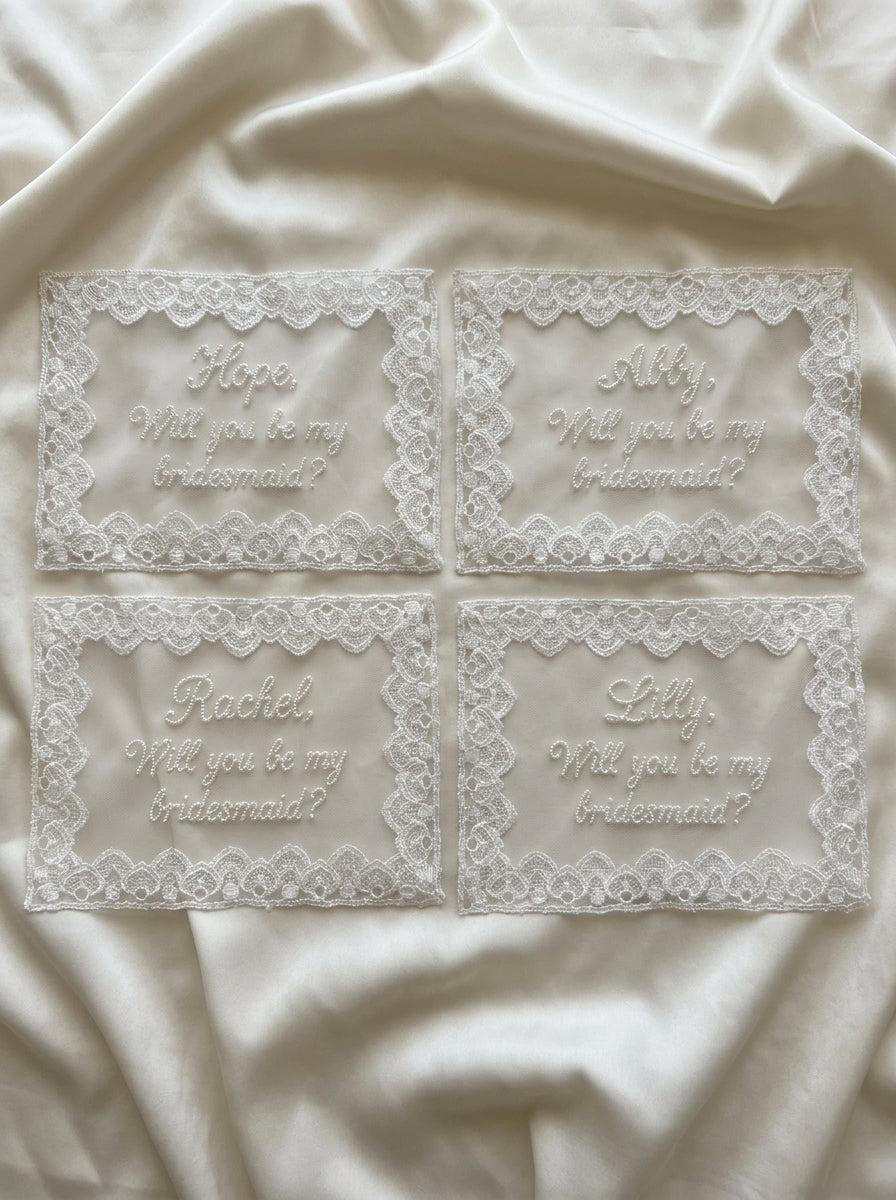 Personalized Bridesmaid Tulle Invitation