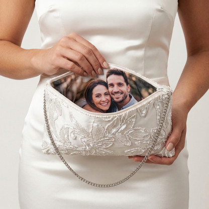 Mother of the Bride Sequin Zip Clutch