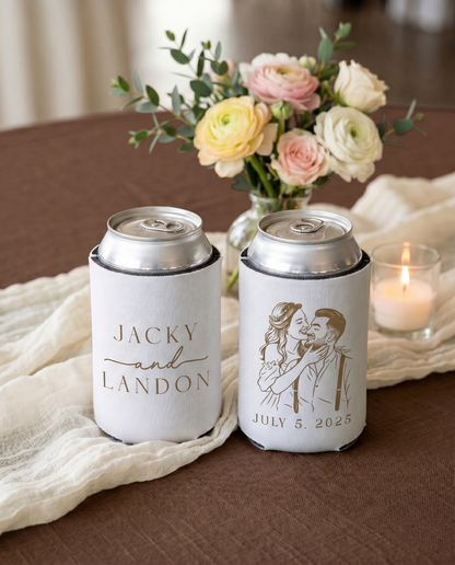 Couples Portraits and Photos Can Coolers