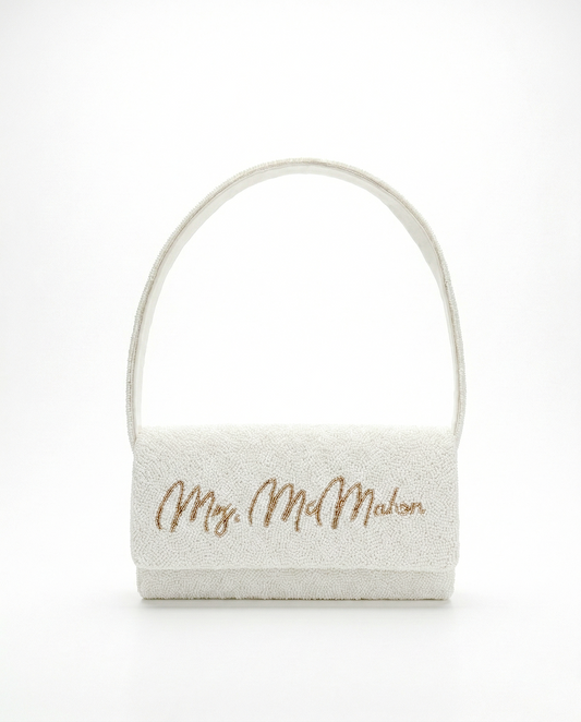 Beaded Barrel Shoulder Purse for Brides