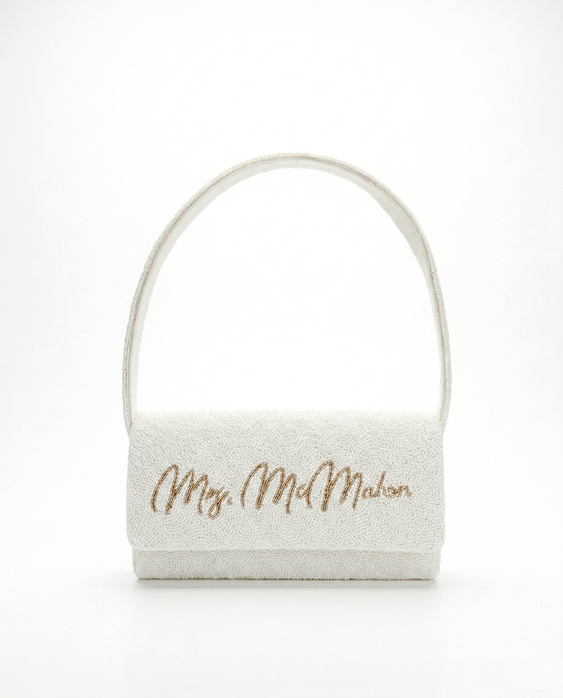 Beaded Barrel Shoulder Purse for Brides