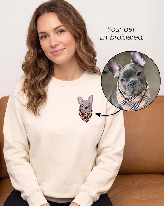 Custom Pet Embroidered Sweatshirt