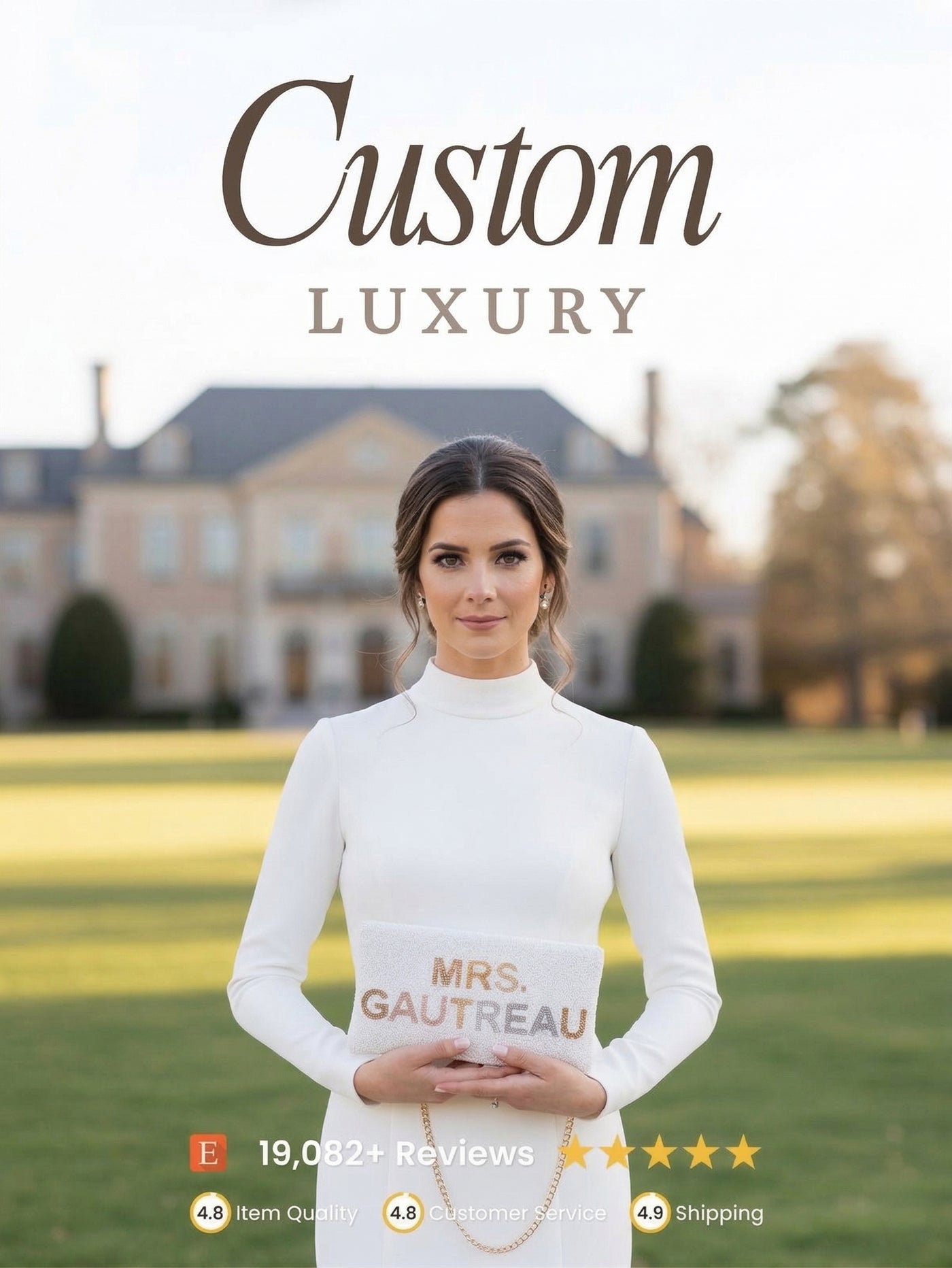 Custom luxury bridal look from PrettyRobes