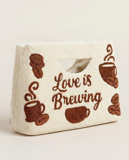 Love Is Brewing Coffee Lover Handbag