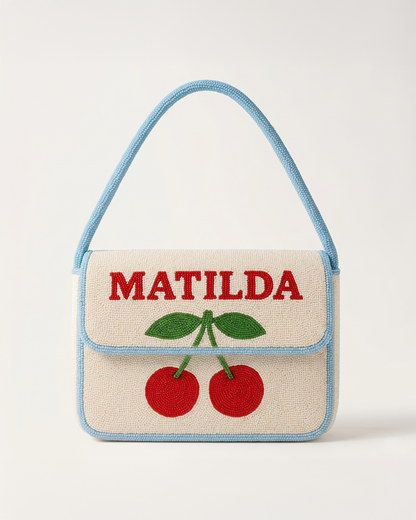 Cherry Beaded Shoulder Bag