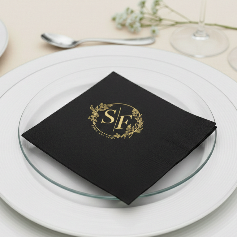 Wedding Monogram Paper Napkins (8)