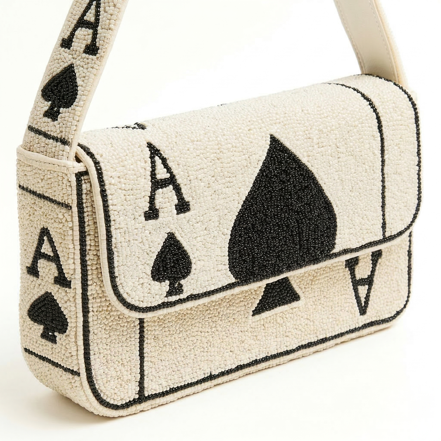 Ace of Spades Beaded Purse