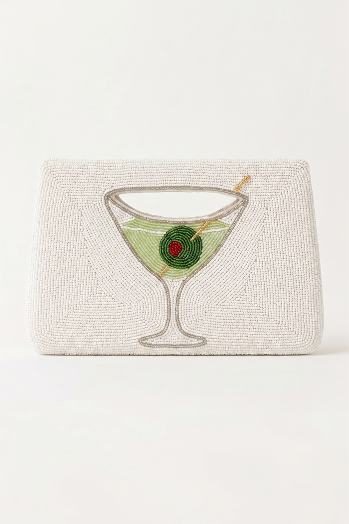 Luxury Beaded Martini Glass Clutch