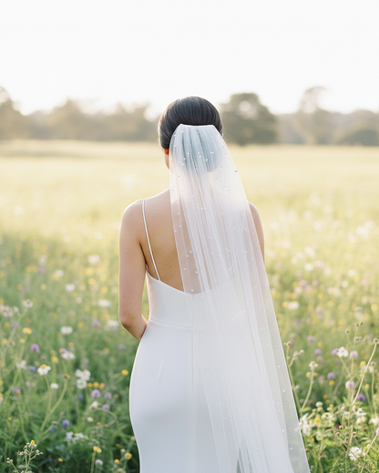 Pearl Bridal Wedding Veil