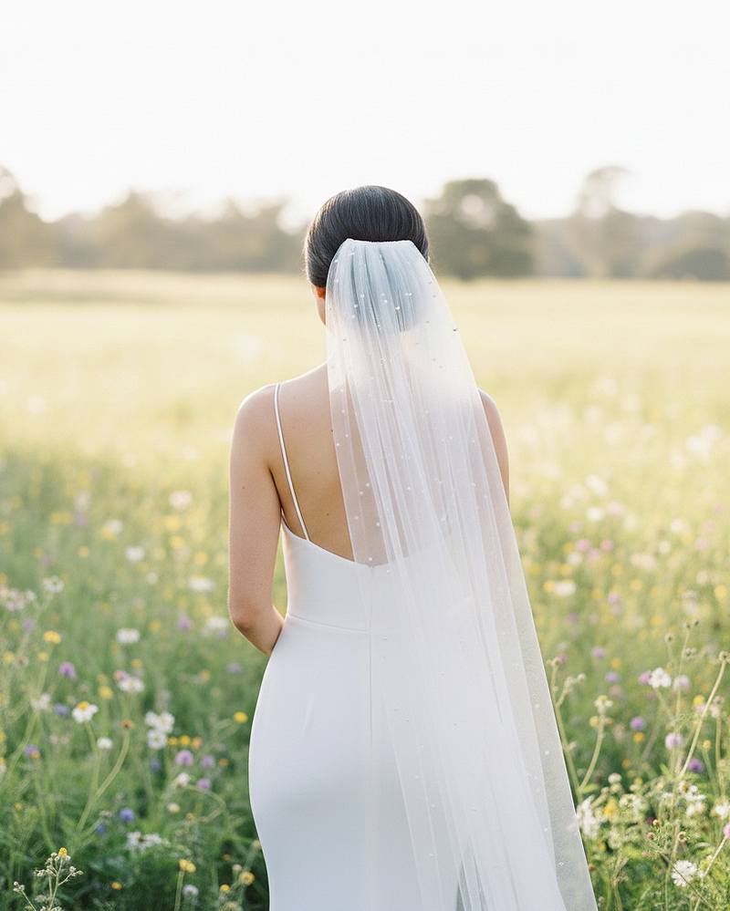 Pearl Bridal Wedding Veil