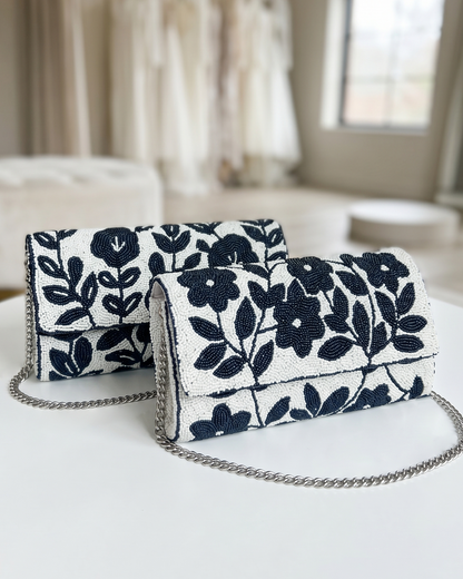 Bridesmaid Beaded Barrel Clutch