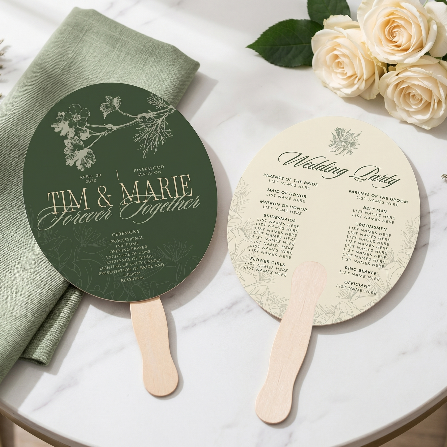 Personalized Hand Fan Favors (10)