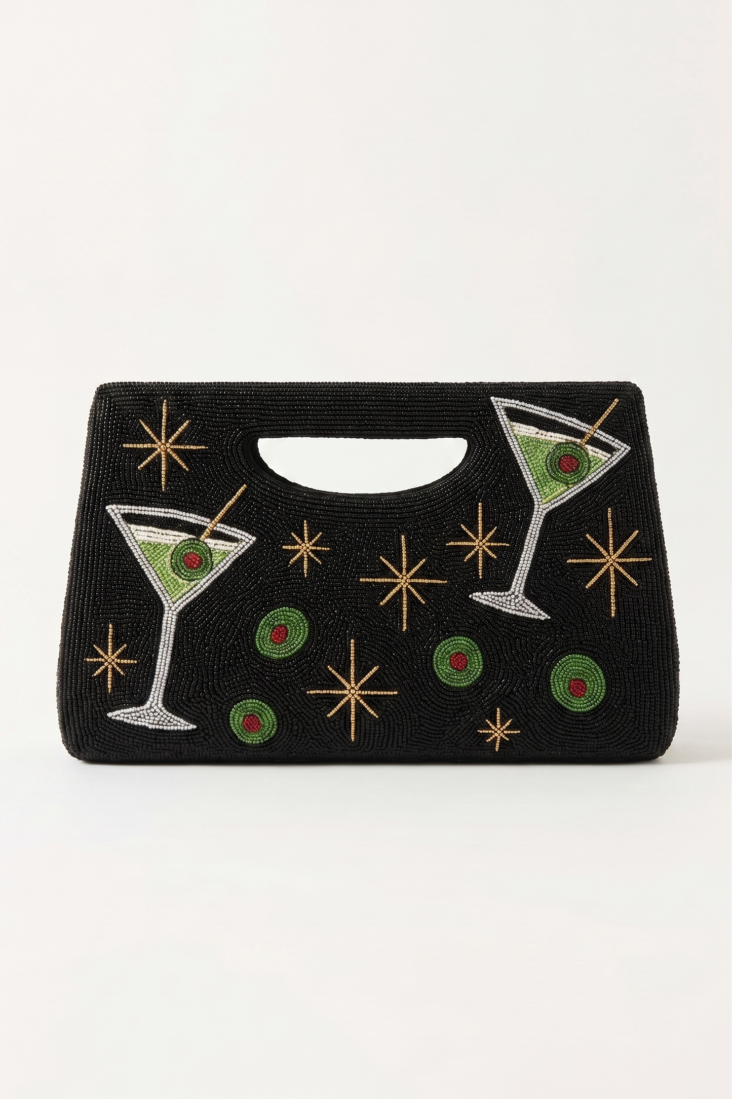 Martini Glass Beaded Clutch