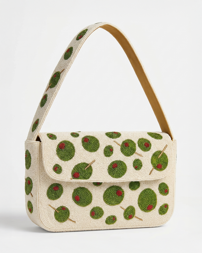 Handcrafted Olive Shoulder Bag