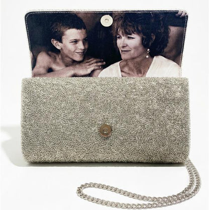 Mother of the Bride Beaded Barrel Custom Clutch