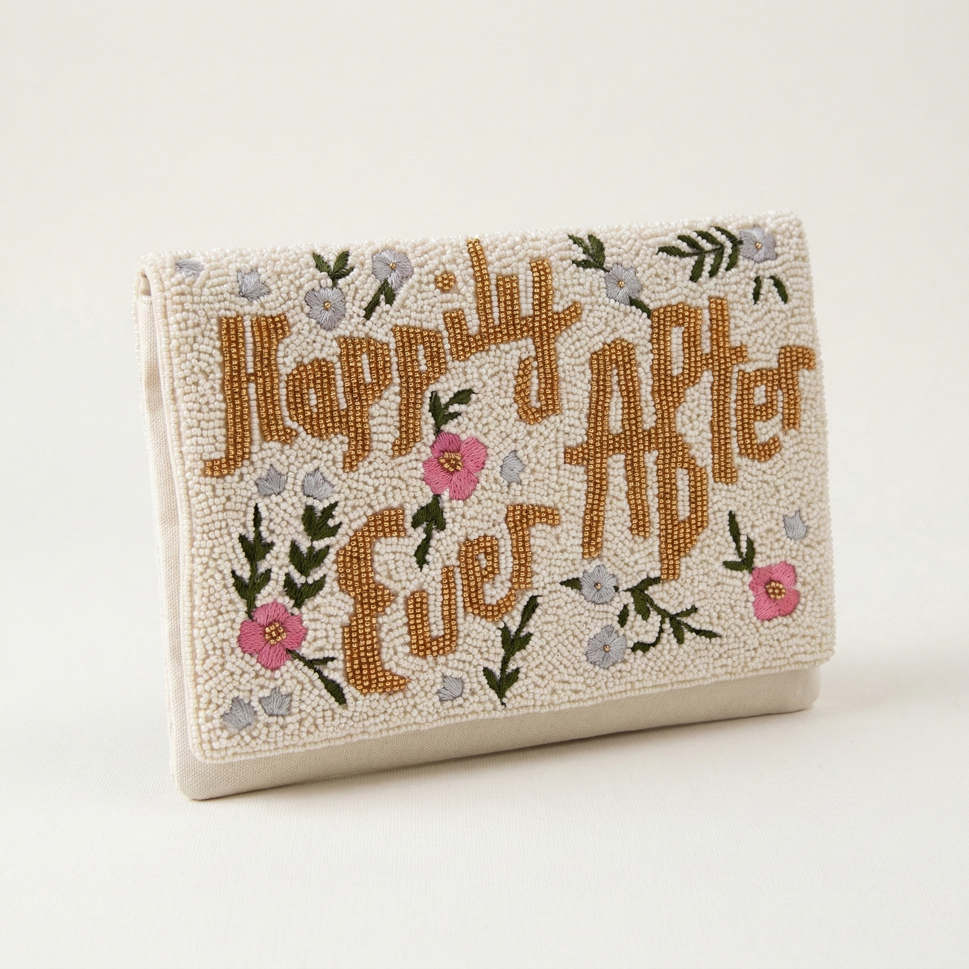 Floral Happily Ever After Clutch Bag – Romantic Wedding Accessory