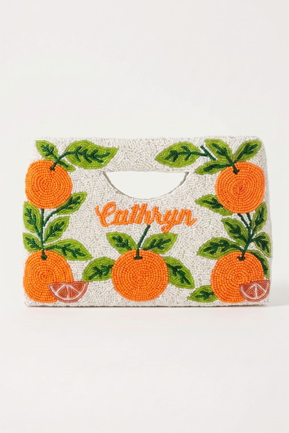 Personalized Orange Handbag