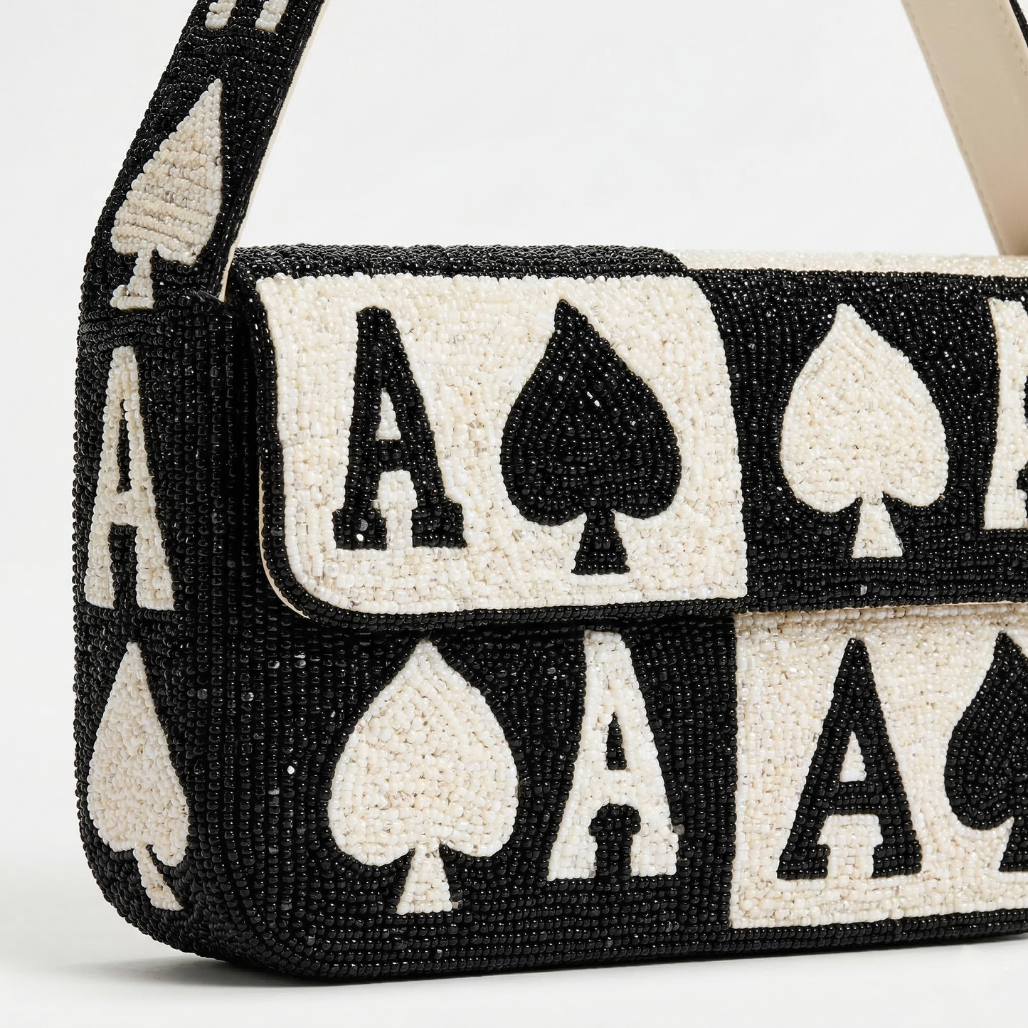 Ace of Spades Beaded Purse