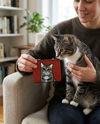 Pet Beaded Coin Purse