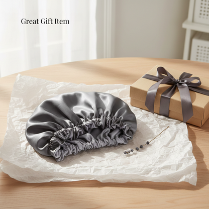 Charcoal Satin Bonnet