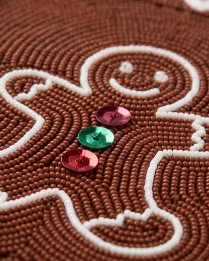 Gingerbread Beaded Stocking