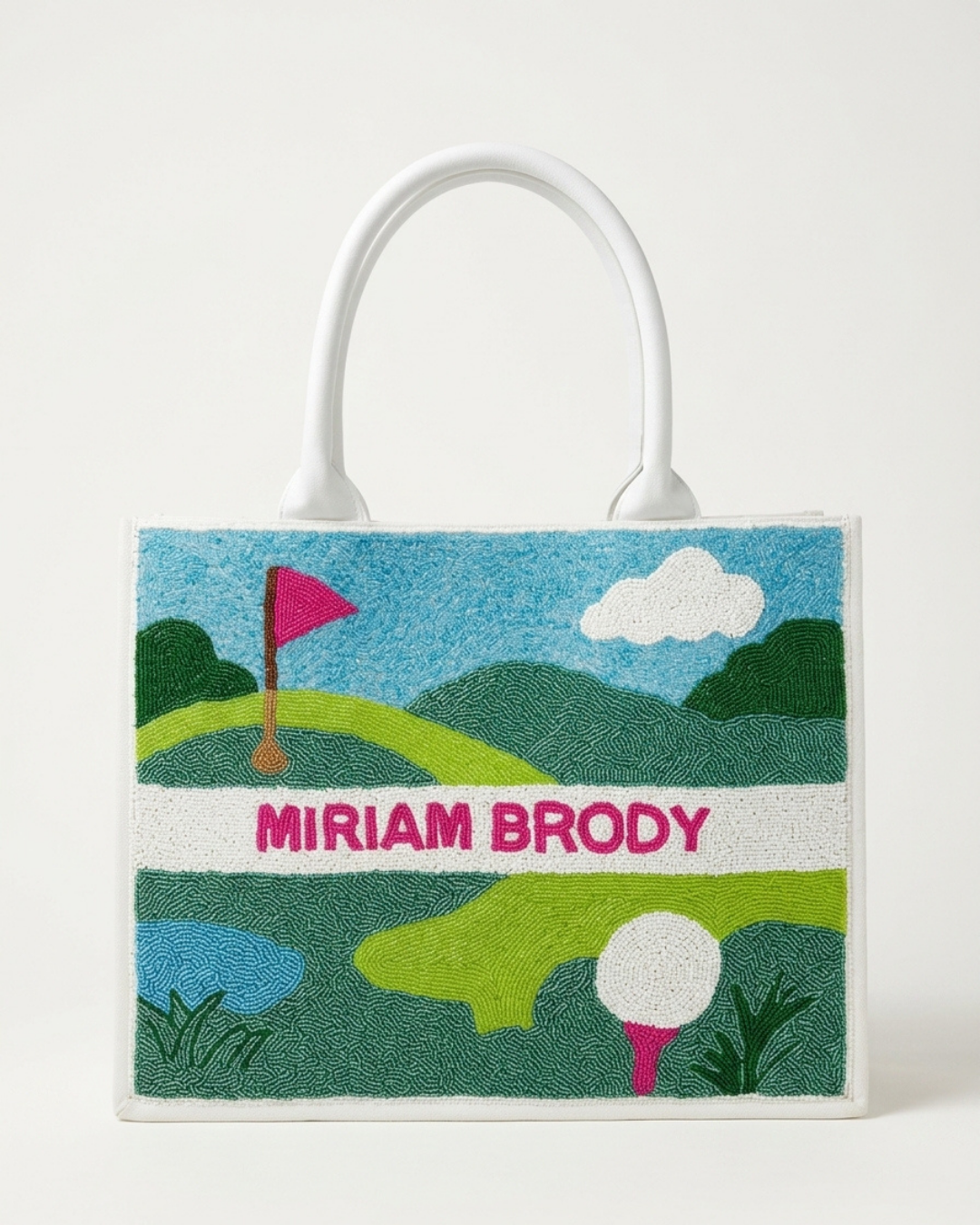 Personalized Beaded Golf Tote