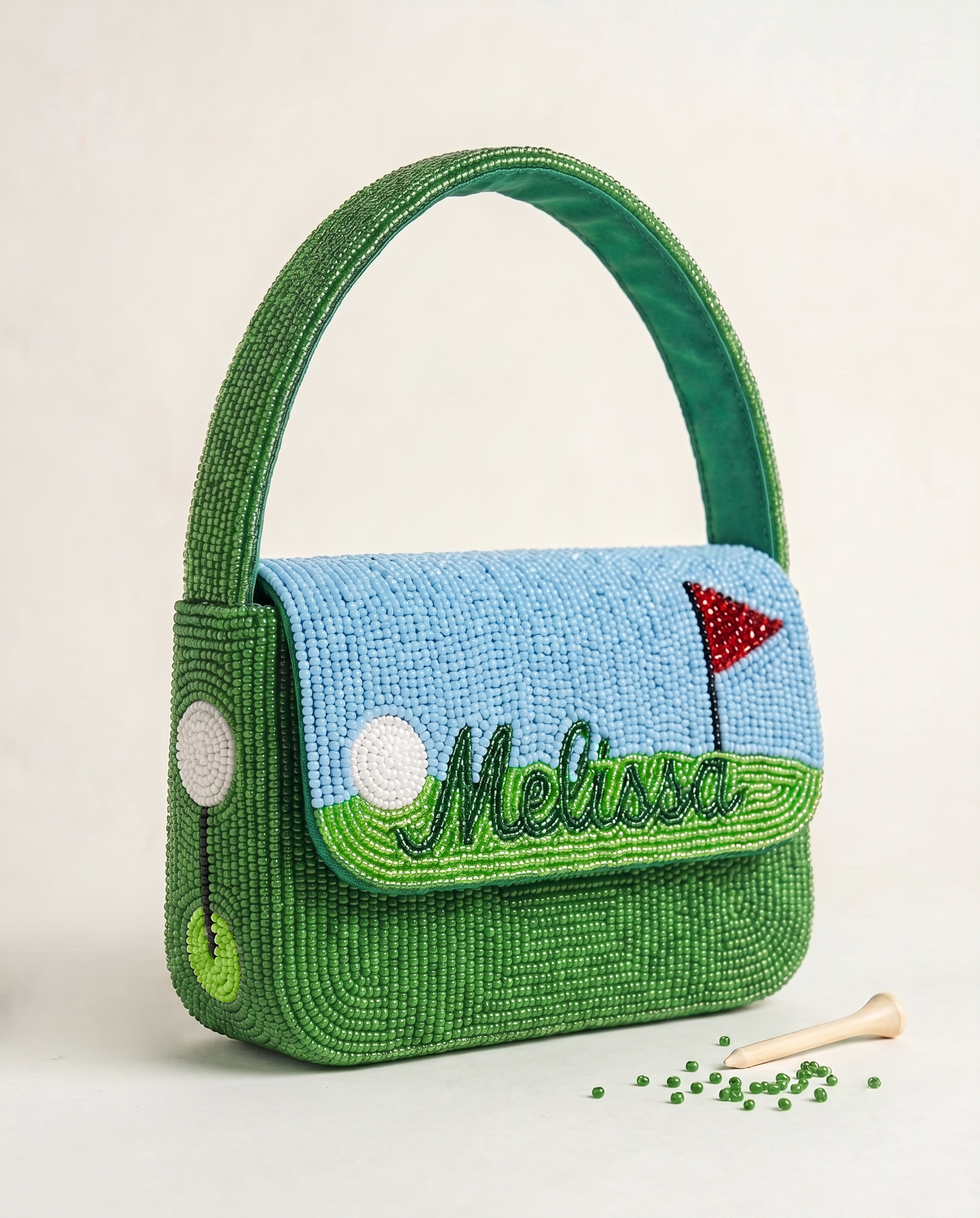 Custom Beaded Golf Shoulder Bag
