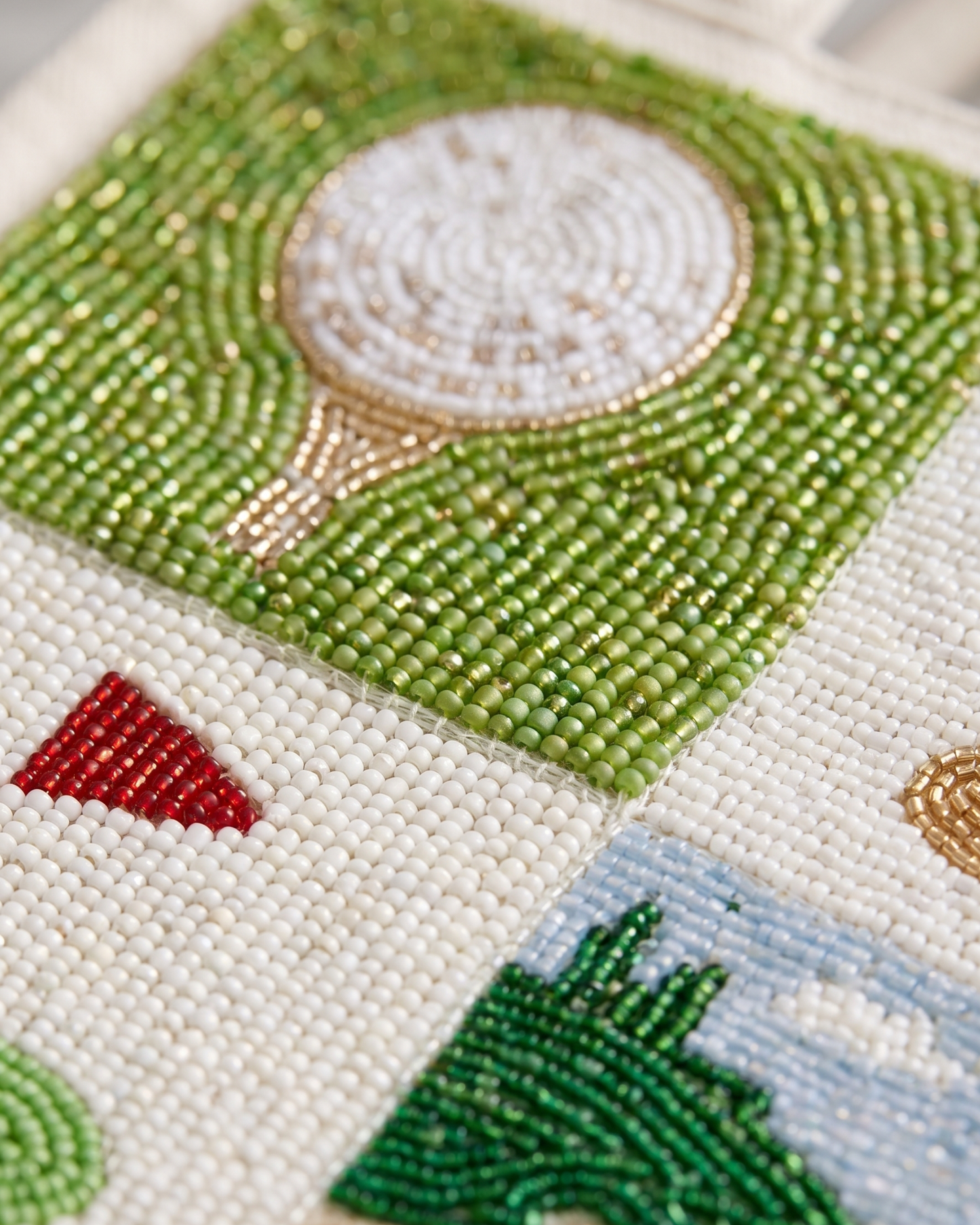 Beaded Golf Design Mini Luxe Tote Bag
