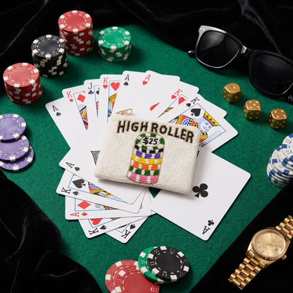 High Roller Beaded Coin Purse