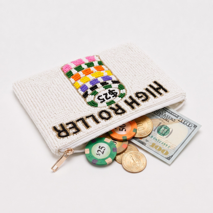 High Roller Beaded Coin Purse