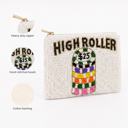 High Roller Beaded Coin Purse