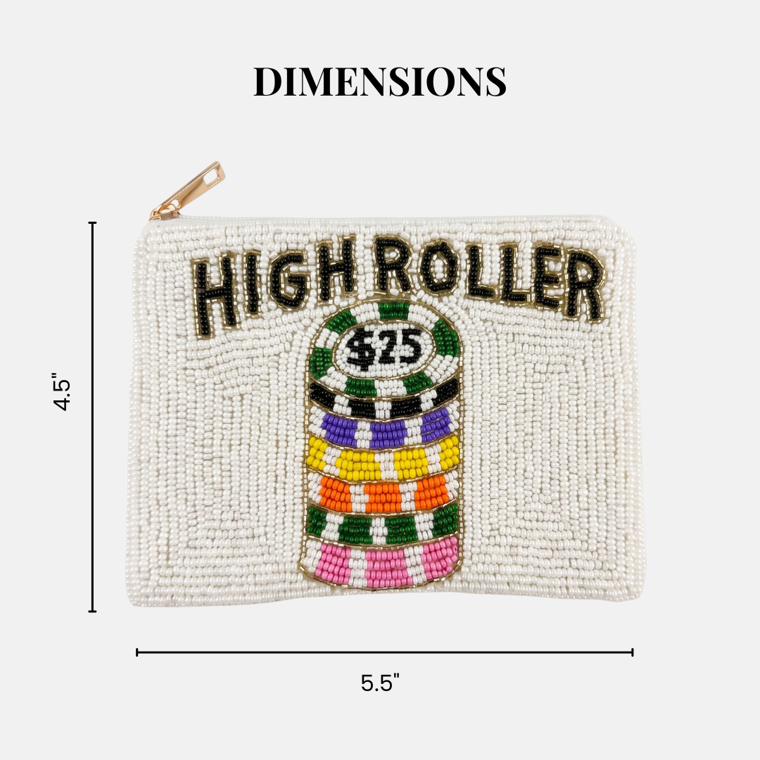 High Roller Beaded Coin Purse