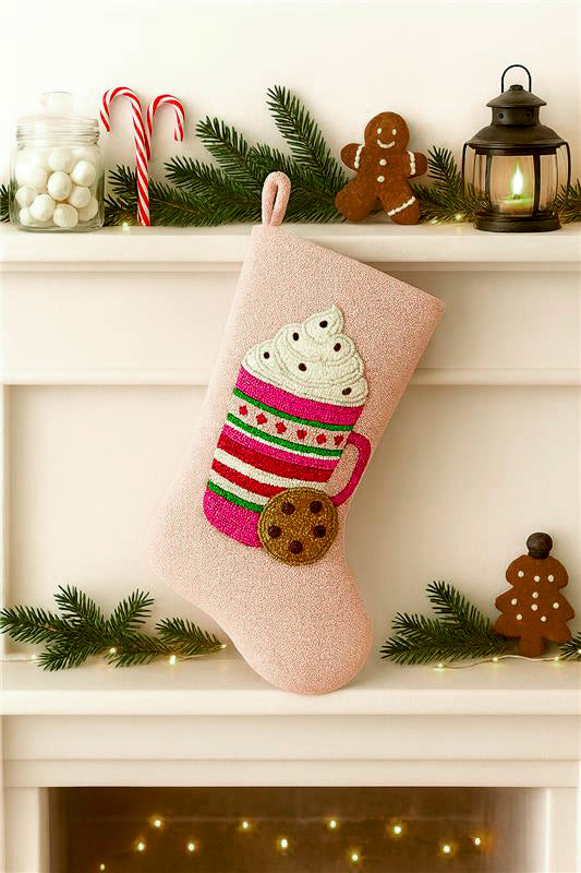 Champagne Celebration Beaded Stocking