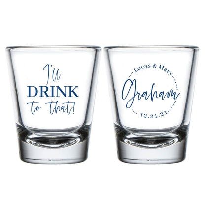Personalized Wedding Shot Glasses (LP 69)
