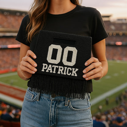 Custom Beaded Sports Purse