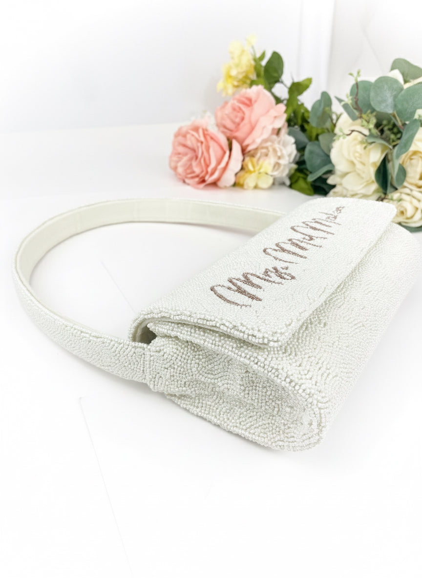 Beaded Barrel Shoulder Purse for Brides