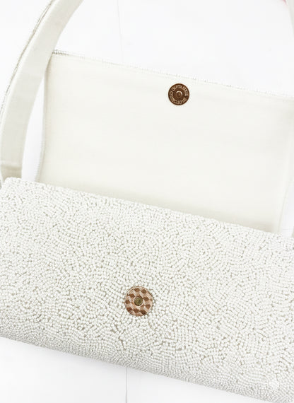 Beaded Barrel Shoulder Purse for Brides