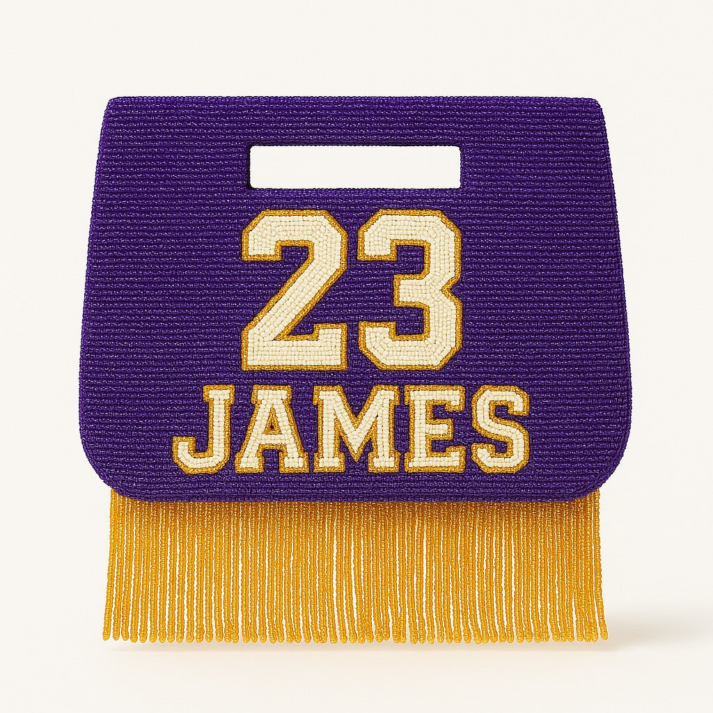Custom Beaded Sports Purse