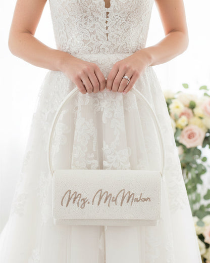 Beaded Barrel Shoulder Purse for Brides