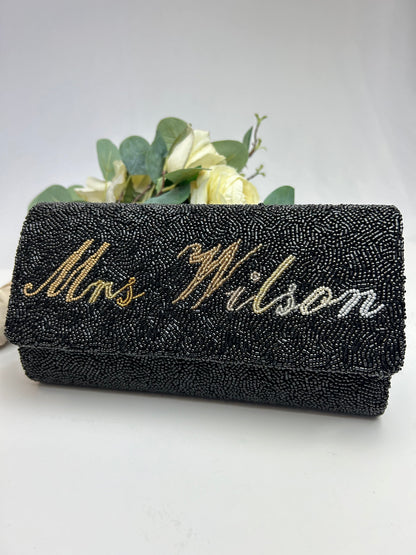 Beaded Barrel Clutch